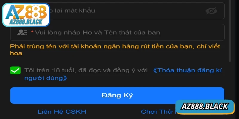 Bạn phải cam kết rằng các thông tin cá nhân cung cấp là chuẩn